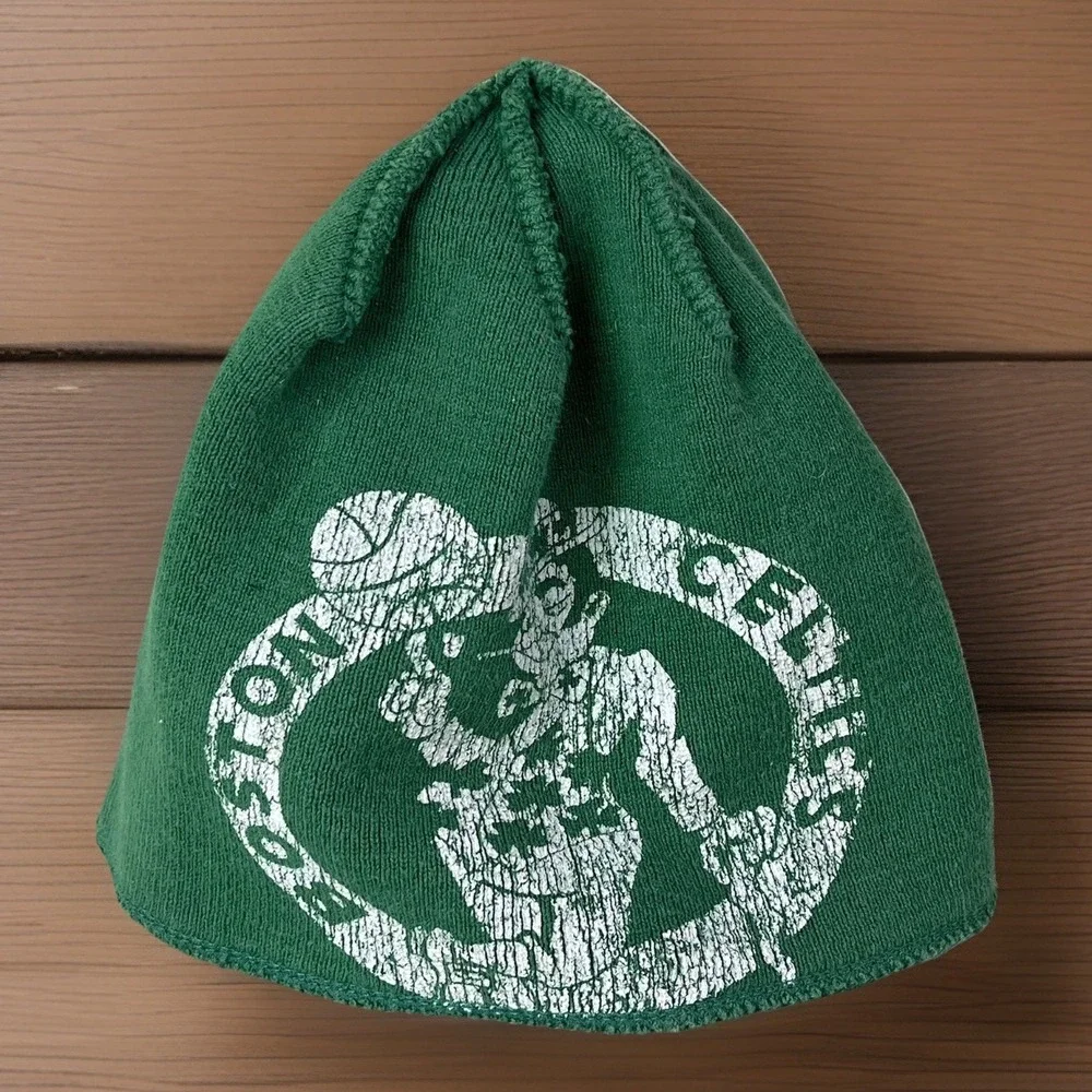 NBA Boston Celtics Basketball Adidas Skull Cap Beanie OSFA Reverse Seams Green